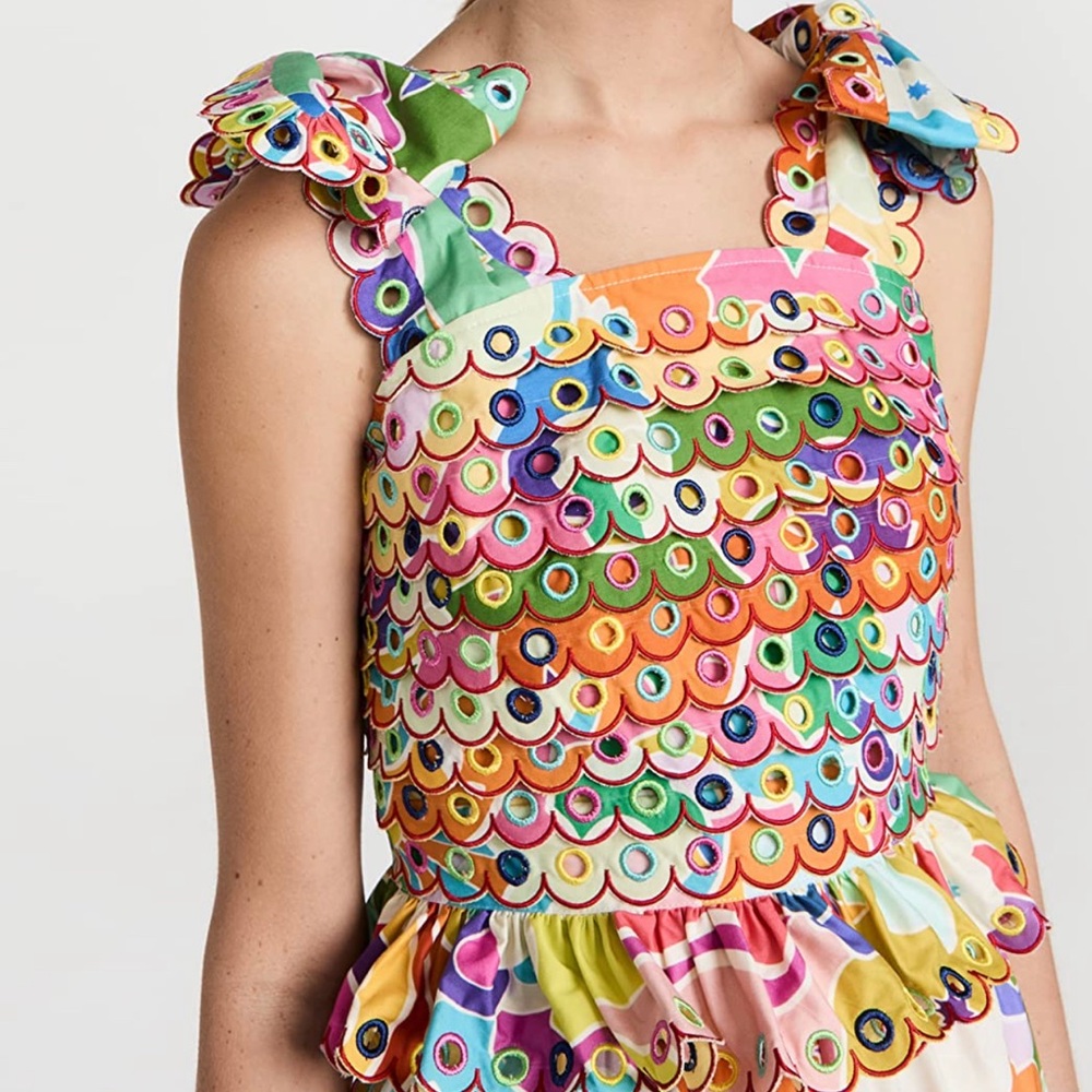 CeliaB Maya Top - Small - colorful, bow tie shoulder